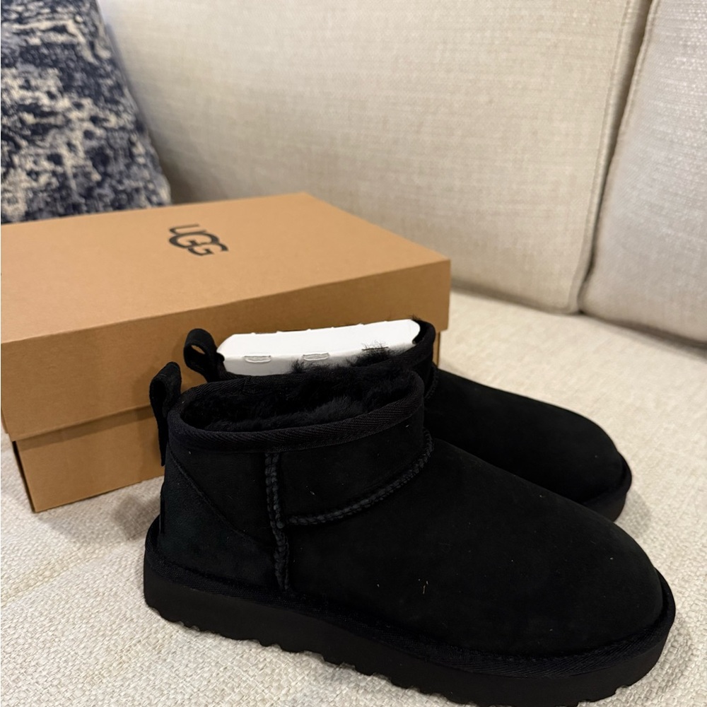 UGG Black Classic Mini Boots